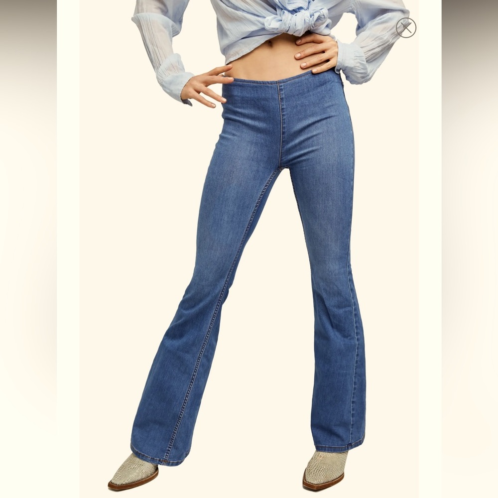 We the Free Gummy Pull-On Flare Leg Jeans